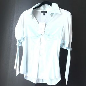 Sheer BEBE top NWT